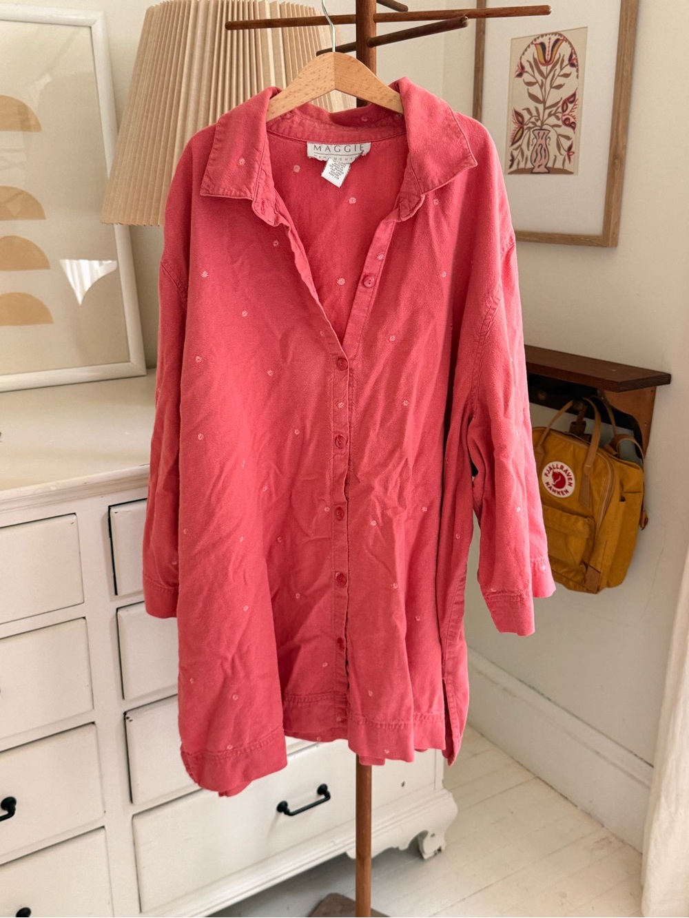 Vintage Oversized Embroidered collared Tunic